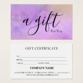 シンプルモダン商品券 (正面&裏面)