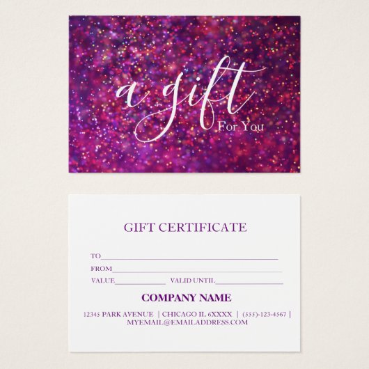 シンプルモダン商品券 (正面&裏面)