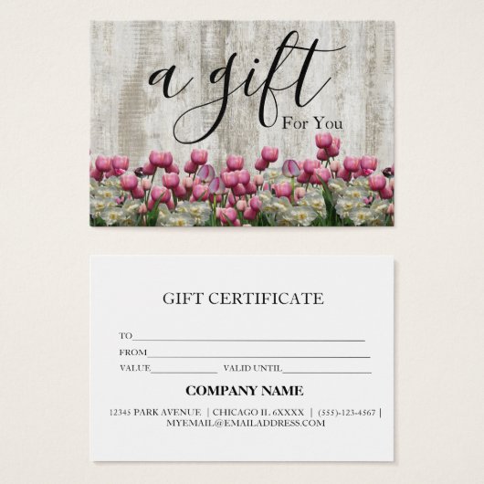 シンプルモダン商品券 (正面&裏面)