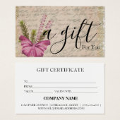 シンプルモダン商品券 (正面&裏面)