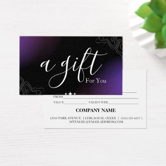 シンプルモダン商品券 (デスク)