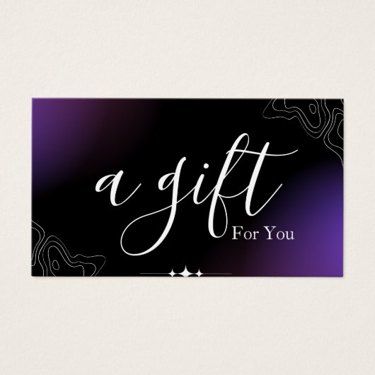 シンプルモダン商品券 (正面)