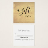 シンプルモダン商品券 (正面&裏面)