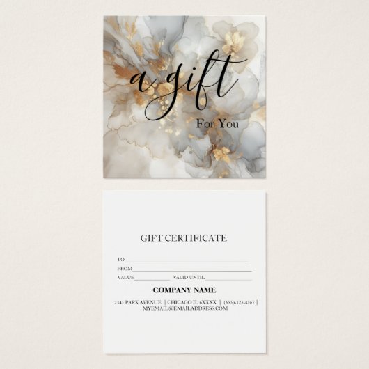 シンプルモダン商品券 (正面&裏面)