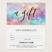 シンプルモダン商品券 (正面&裏面)