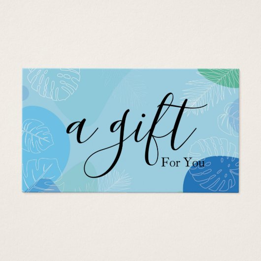 シンプルモダン商品券 (正面)