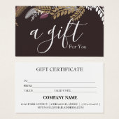 シンプルモダン商品券 (正面&裏面)