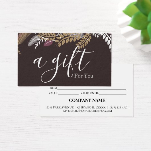 シンプルモダン商品券 (デスク)