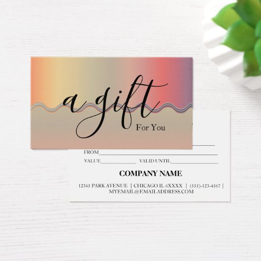 シンプルモダン商品券 (デスク)