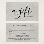 シンプルモダン商品券 (正面&裏面)