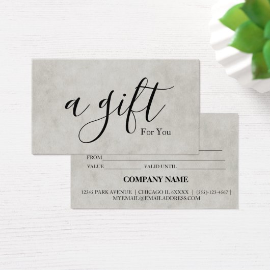 シンプルモダン商品券 (デスク)