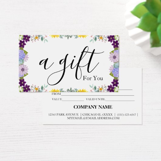 シンプルモダン商品券 (デスク)