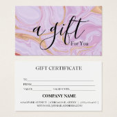 シンプルモダン商品券 (正面&裏面)