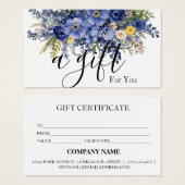 シンプルモダン商品券 (正面&裏面)