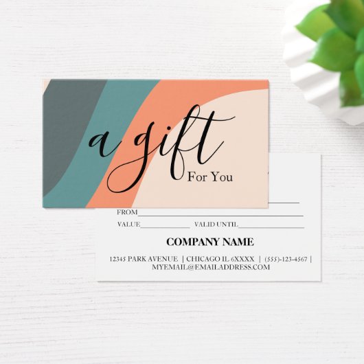 シンプルモダン商品券 (デスク)