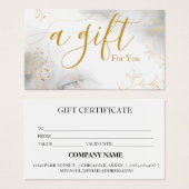 シンプルモダン商品券 (正面&裏面)