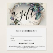 シンプルモダン商品券 (正面&裏面)