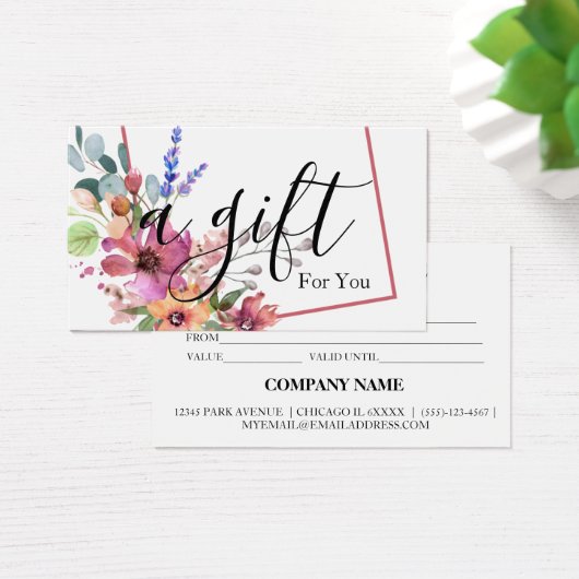 シンプルモダン商品券 (デスク)