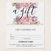 シンプルモダン商品券 (正面&裏面)