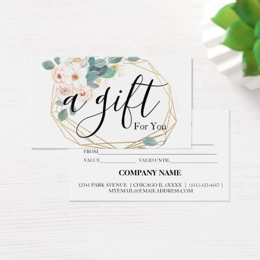 シンプルモダン商品券 (デスク)