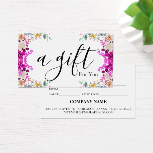 シンプルモダン商品券 (デスク)