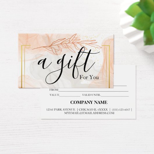 シンプルモダン商品券 (デスク)