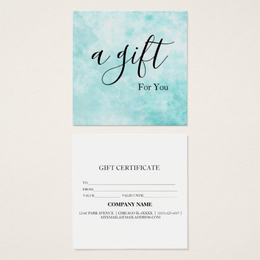 シンプルモダン商品券 (正面&裏面)