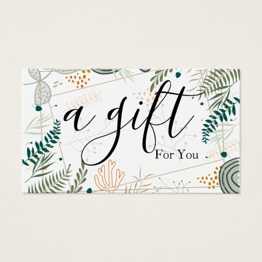 シンプルモダン商品券 (正面)