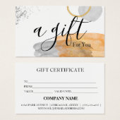 シンプルモダン商品券 (正面&裏面)