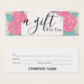 シンプルモダン商品券 (正面&裏面)