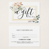 シンプルモダン商品券 (正面&裏面)