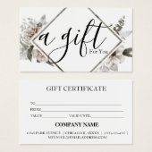 シンプルモダン商品券 (正面&裏面)