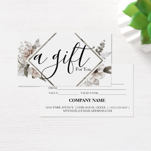 シンプルモダン商品券 (デスク)