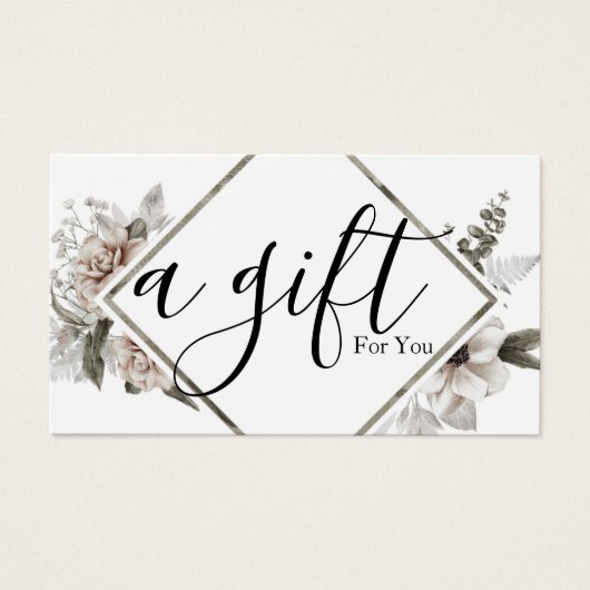 シンプルモダン商品券 (正面)