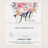 シンプルモダン商品券 (正面&裏面)