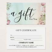 シンプルモダン商品券 (正面&裏面)