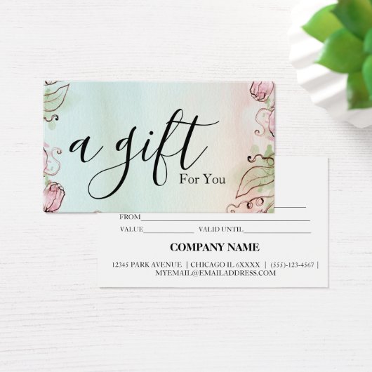 シンプルモダン商品券 (デスク)