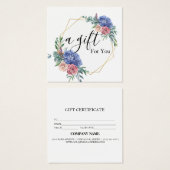 シンプルモダン商品券 (正面&裏面)