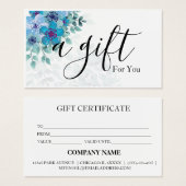 シンプルモダン商品券 (正面&裏面)