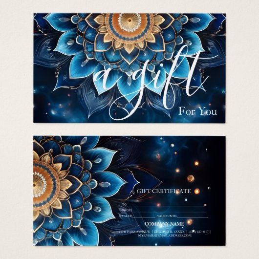 シンプルモダン商品券 (正面&裏面)