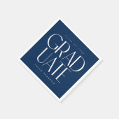 シンプルモダン型ブルー卒業党 スタンダードカクテルナプキン (角)