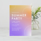 シンプルモダン夏カクテルパーティー(紫) 招待状 (スタンド正面)