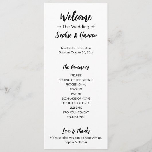 シンプルモダン多用途カジュアル白黒 プログラム (正面)