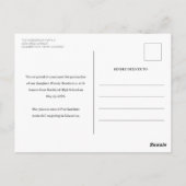 シンプルモダン大学院ブラック3写真お知らせ ポストカード (裏面)