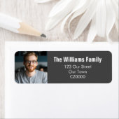 シンプルモダン大学院写真アドレス ラベル (インサイチュ)