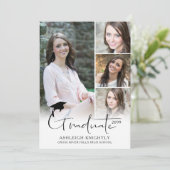 シンプルモダン大学院生5写真 案内状 (スタンド正面)