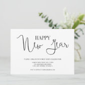 シンプルモダン大晦日パーティの招待状カード 招待状 (スタンド正面)