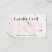 シンプルモダン大理石メイクアップアーティストロイヤリティカード ロイヤリティカード (正面)