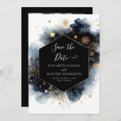 シンプルモダン天結婚星 セーブザデート (正面/裏面)