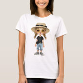 シンプルモダン女スタイリッシュの子 Tシャツ (正面)